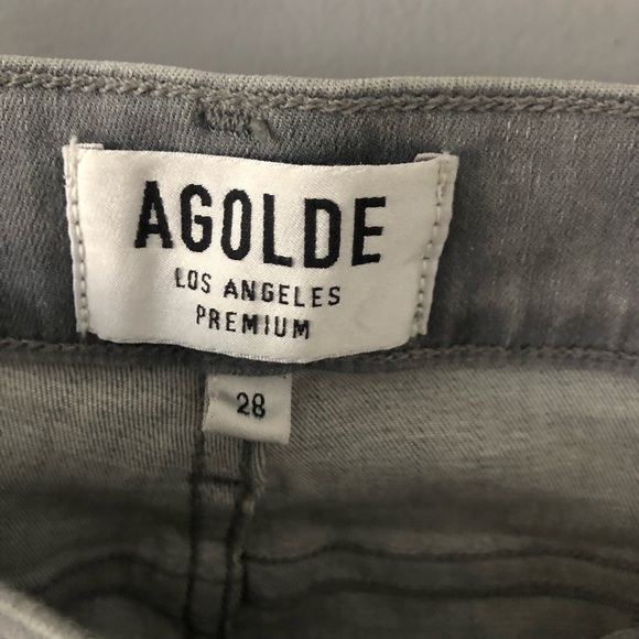 Agolde Sophie High Rise Skinny Jeans Gray 28 - Picture 5 of 9